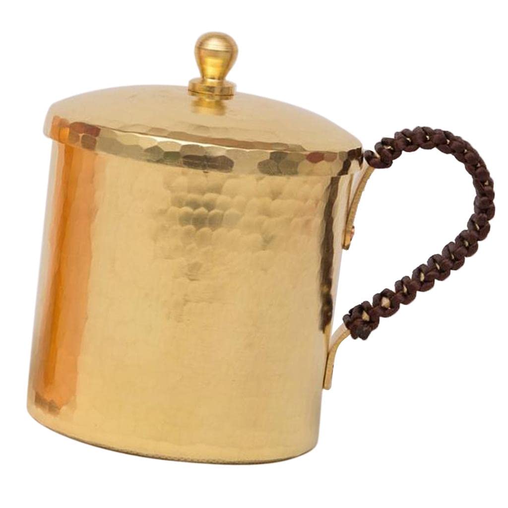 Becher für Kaffee Und Tee mit Deckel, Küchenbar Zubehör, Kupfer, Messing 350ml
