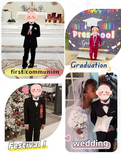 Toddler Tuxedo Slim Fit Kid Navy 5T Suit for Boys Ring Bearer Outfit - 5
