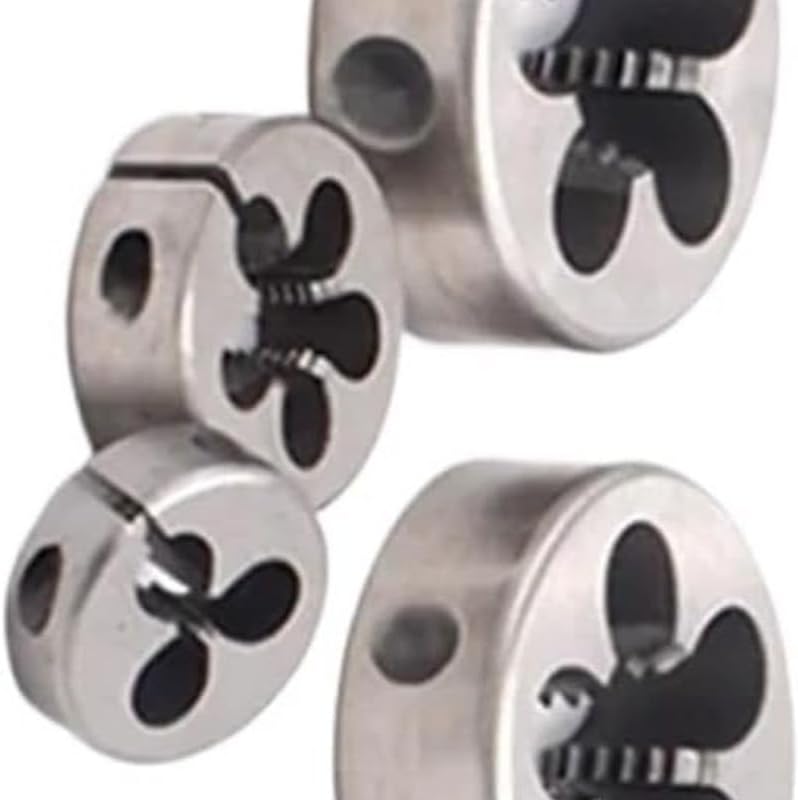 HSS Screw Cutting Die Repair Tool, Threading Die Set Adjustable HSSE Round Right Hand M11-M24 Pack Of 2(M14x2)