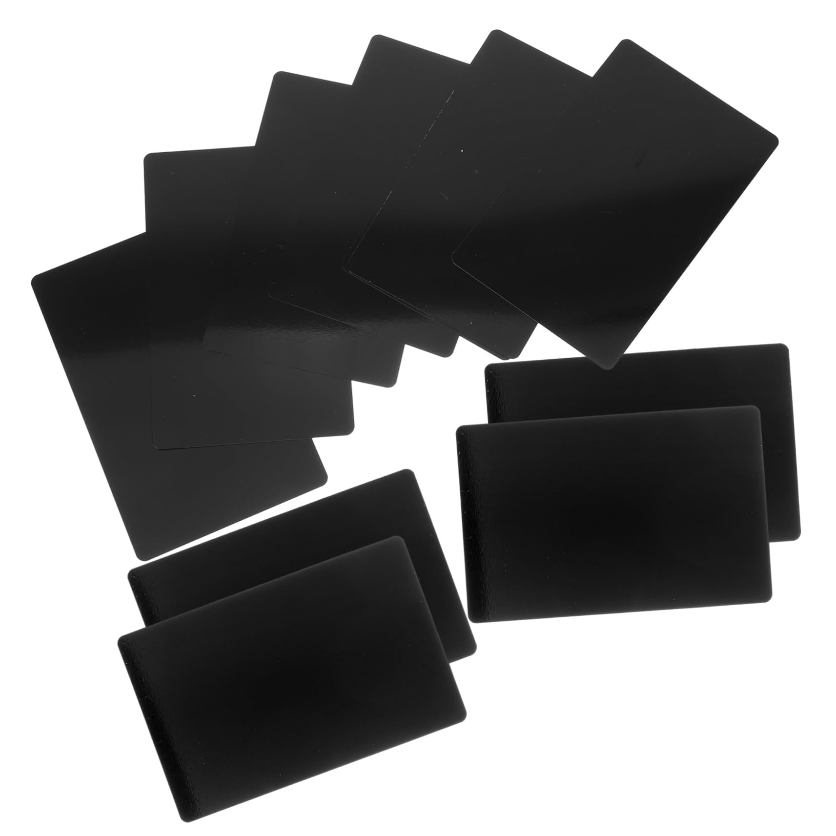 SHINEOFI 10 Set Carte Vergini in Alluminio Biglietto Da Visita Fai Da Te Biglietti Da Visita Vuoti Biglietti Da Visita in Alluminio Bianco Piccole Carte Black 10 Pezzi*10