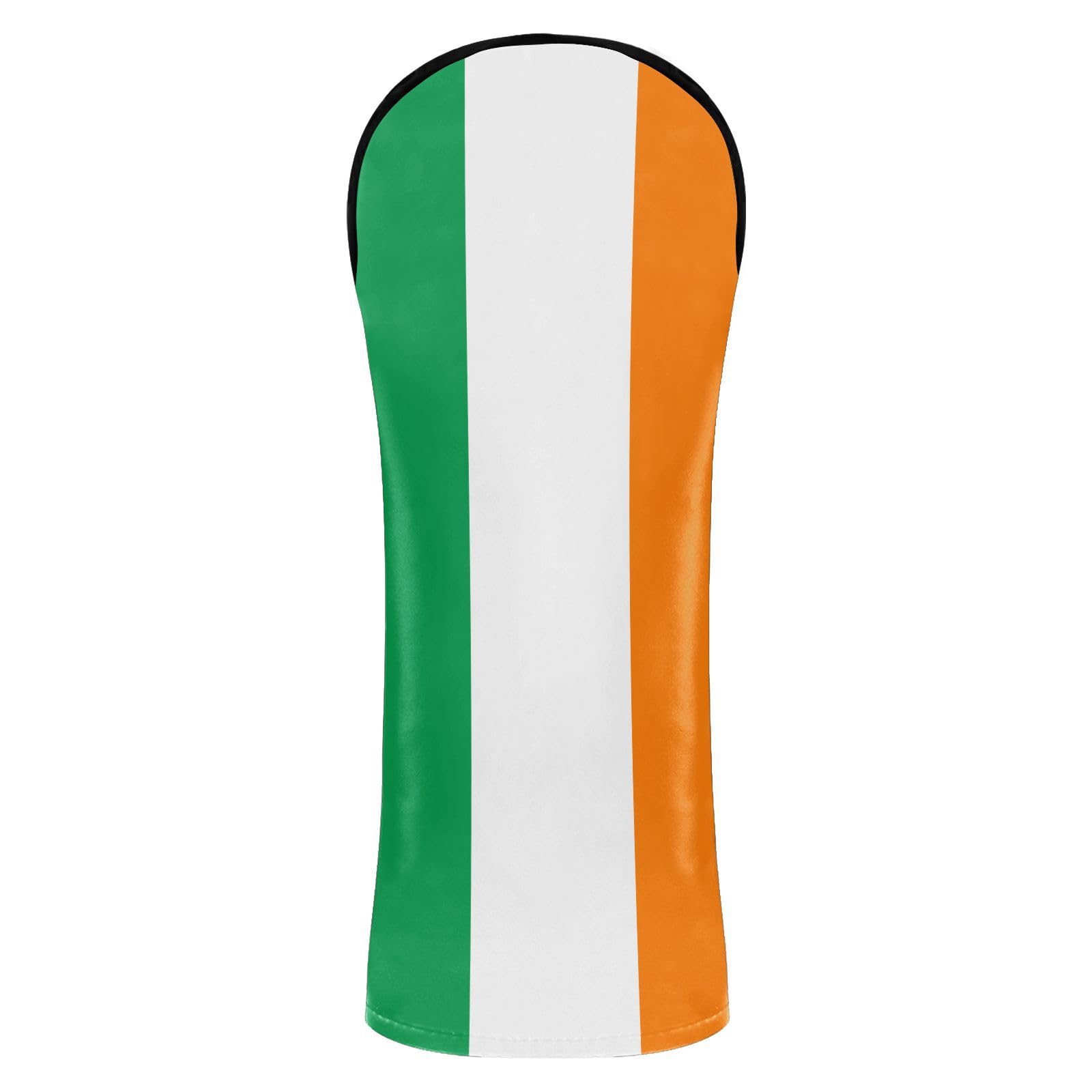 Golf Club Head Cover Waterproof Headcover with Number Tag for Driver Hybrid and Fairway Woods National Flag of Ireland
