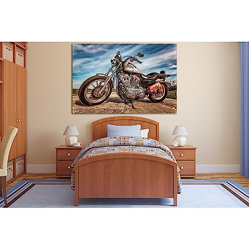 Tableau Harley Davidson ZELLART №SL760 : Idée cadeau motard toile 90x60cm
