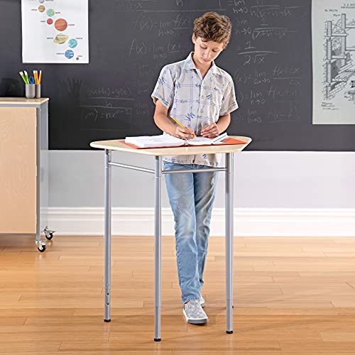 Guidecraft Standing Modular Desk for Adults and Kids: Adjustable Height Wood Desk with Metal Legs for Home, Office, Classrooms and More