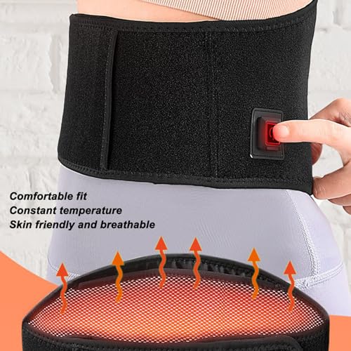 Soporte lumbar eléctrico calefactable USB ajustable negro miniatura 5