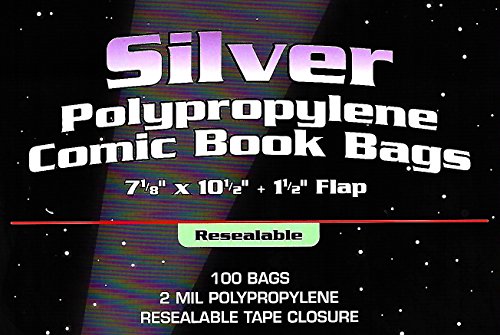 (100) Silver Age Resealable Clear Comic Book Bags & Backer Boards by BCW