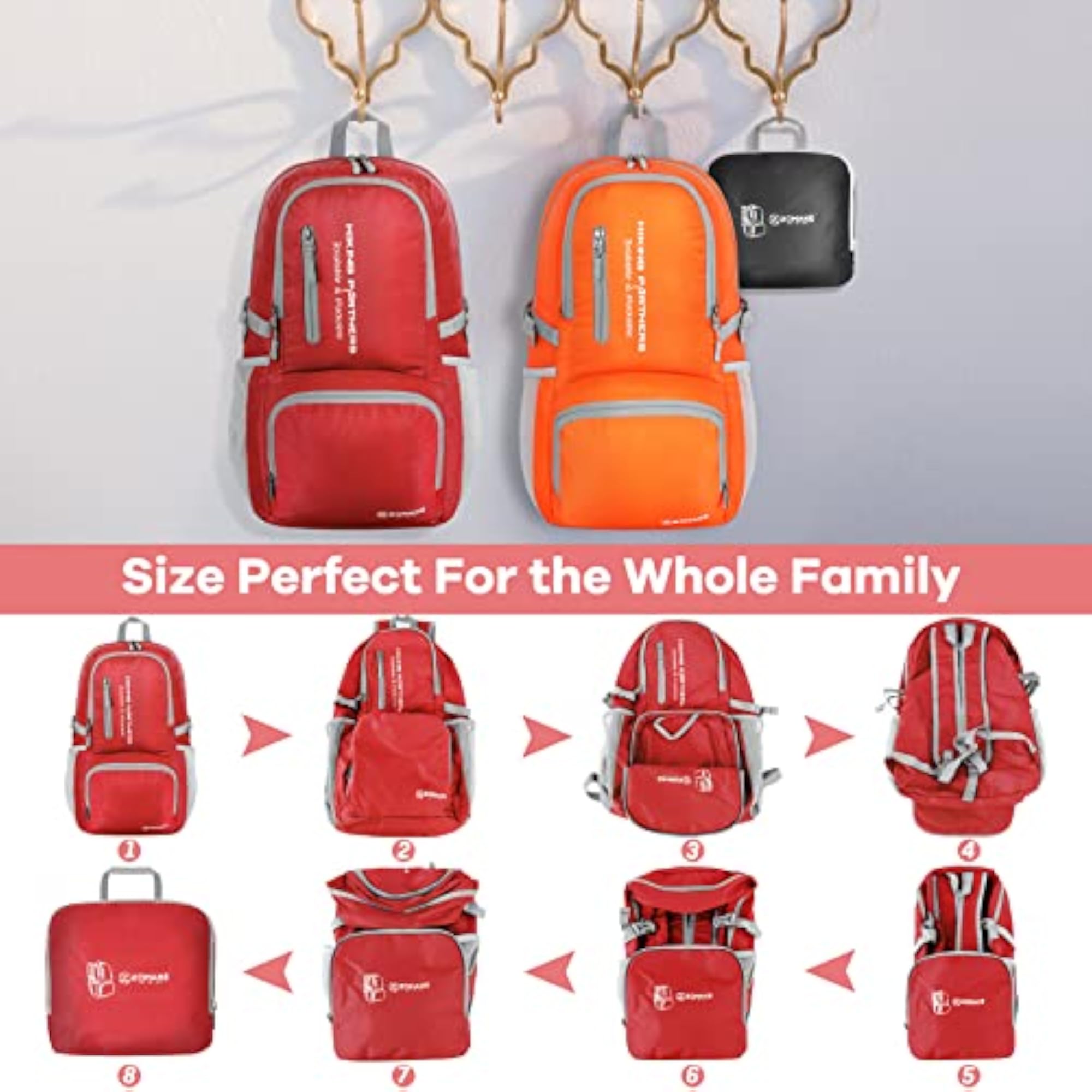 Lightweight Packable Water Resistant Hiking Daypack