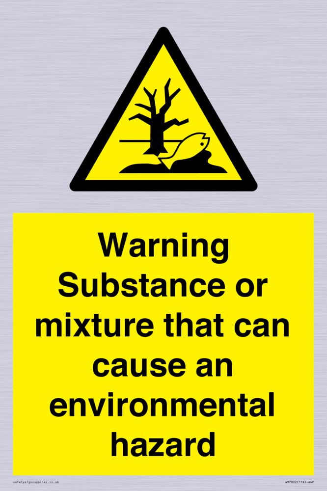 Warning Substance or mixture that can cause an environmental hazard Sign - 200x300mm - A4P