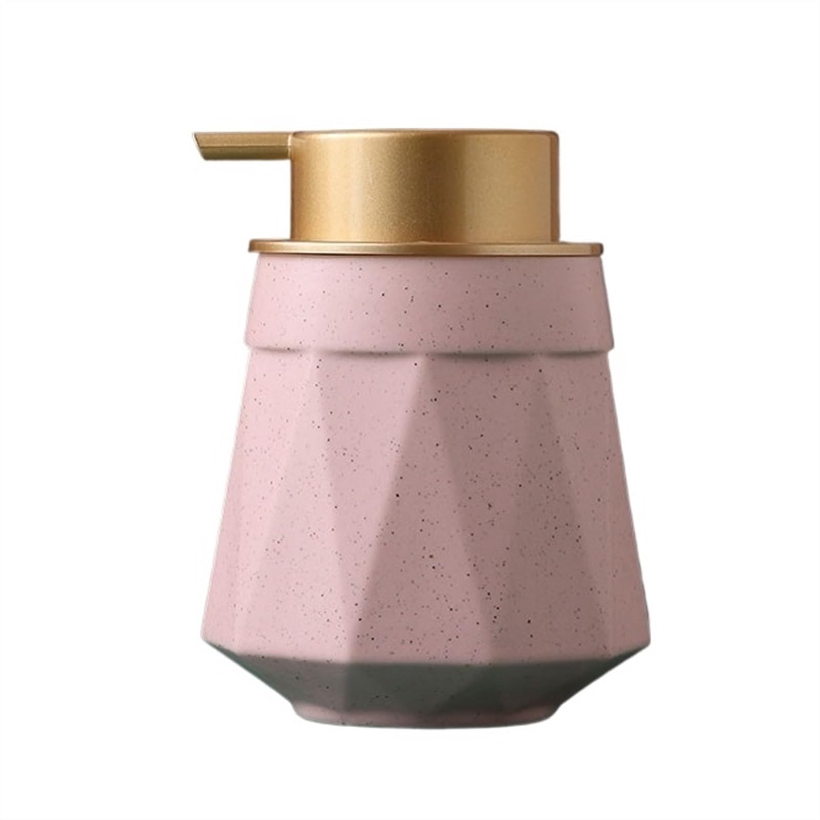 Cyairong-22 Pink Soap Dispenser 13.5Oz Ceramic Soap Dispenser With Golden Easy-To-Press Pump Hand Lotion Liquid For Shampoo Bathroom Kitchen(Pink)