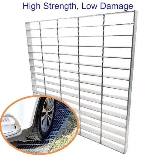 Image of Galvanized Steel Drain Grate, Driveway Channel Cover 20x20 in