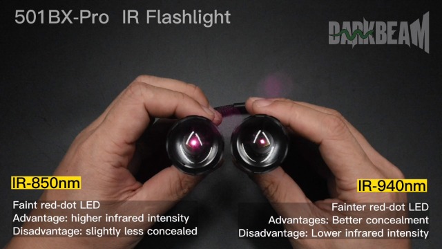 DARKBEAM ir Flashlight Infrared 850nm Light LED Rechargeable Mini