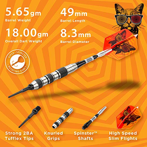 Viper by GLD Products unisex adult The Freak Soft Tip Darts Triple Band 18 Grams, Black, Grams US - Image 3