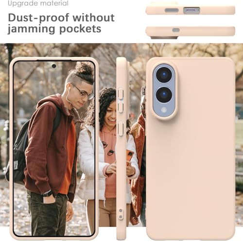 Image of YATWIN Silicone Case for Samsung Galaxy S25 FE 4G, Soft-Touch, Shockproof, DustProof, Antiskid Phone Cover for Samsung Galaxy S25 FE - Light Pink