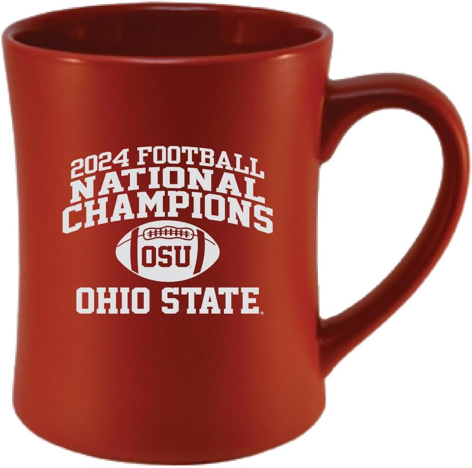 RFSJ Ohio State Buckeyes 2024 NCAA National Championship Red Collector's 16 oz mug Deep Sandblast Etched