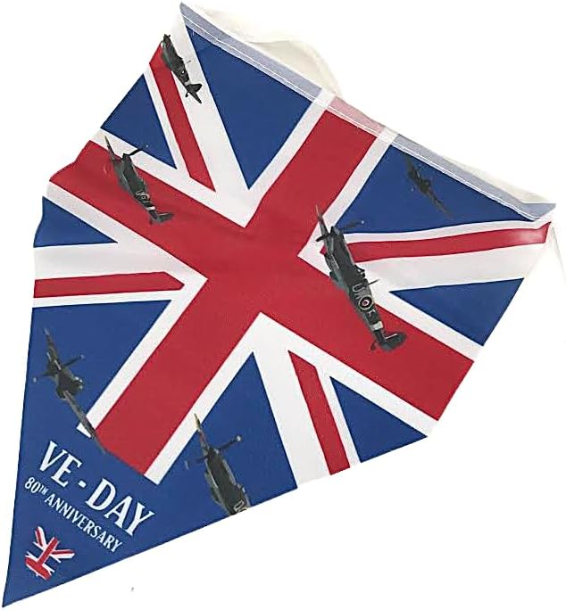 VE Day 80th Anniversary Bunting Flags Patriotic Flags England Banner ...