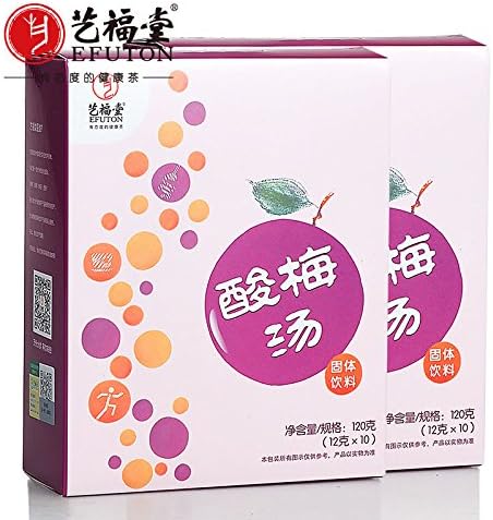 Haw Plum Tea Dried Herbal Chinese Tea Yifutang艺福堂 中国茶饮 酸梅汤 酸梅粉 山楂乌梅夏日冲饮120X2盒 Chinese Ltd