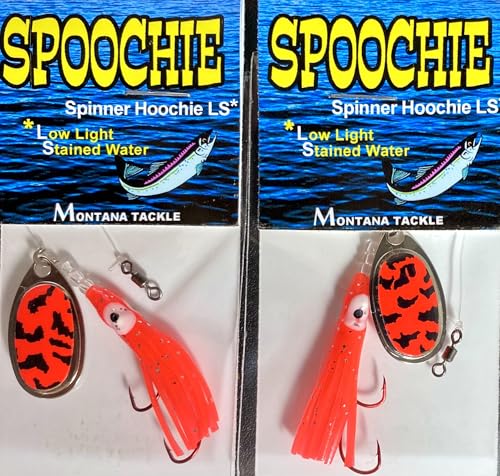 Kokanee Salmon Spinner-Hoochies (2): uv “Red Bandit”