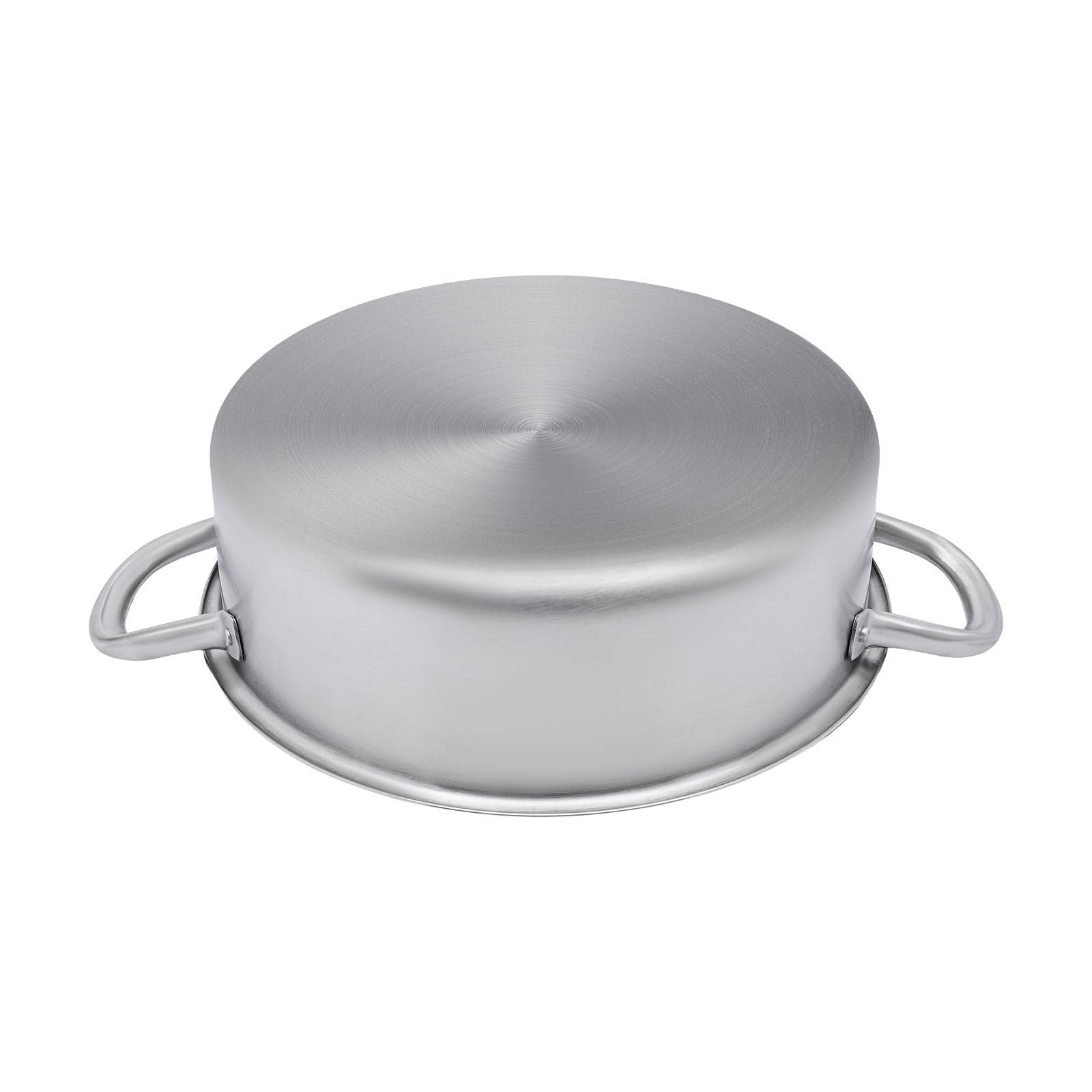 Olla para fondue de acero inoxidable con divisor y tapa, olla shabu olla de inducción, olla de inducción para cocina de gas (32 cm)