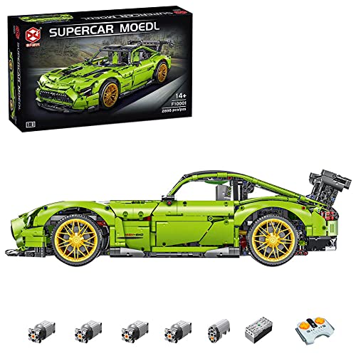 KESYO Technik Auto für AMGGTR, 2898 Teile Technik Sportwagen Motorisierte Modell, Technik Ferngesteuert Auto Custom…