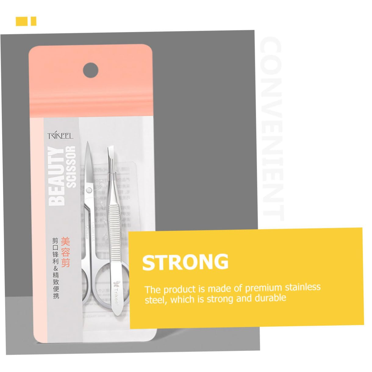 PACKOVE 5 Set Sopracciglia Acciaio Inossidabile Kit Pinzette per Rifinire Sopracciglia Strumenti Compatti e Leggeri