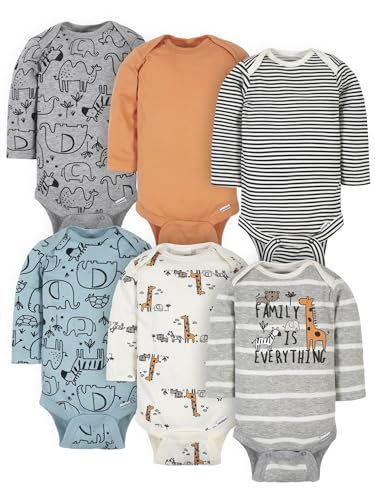Image of Gerber Baby Boys 6-pack Long-sleeve Onesies Bodysuit