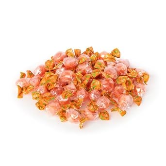 Italian Citrus Orange Hard Candies and Sparkling Fizz Center, Natural Fruit Candies With no Artifical Colors or Flavors, Individually Wrapped Authentic Italian Confections, 2.2 lb bag, The Snackery