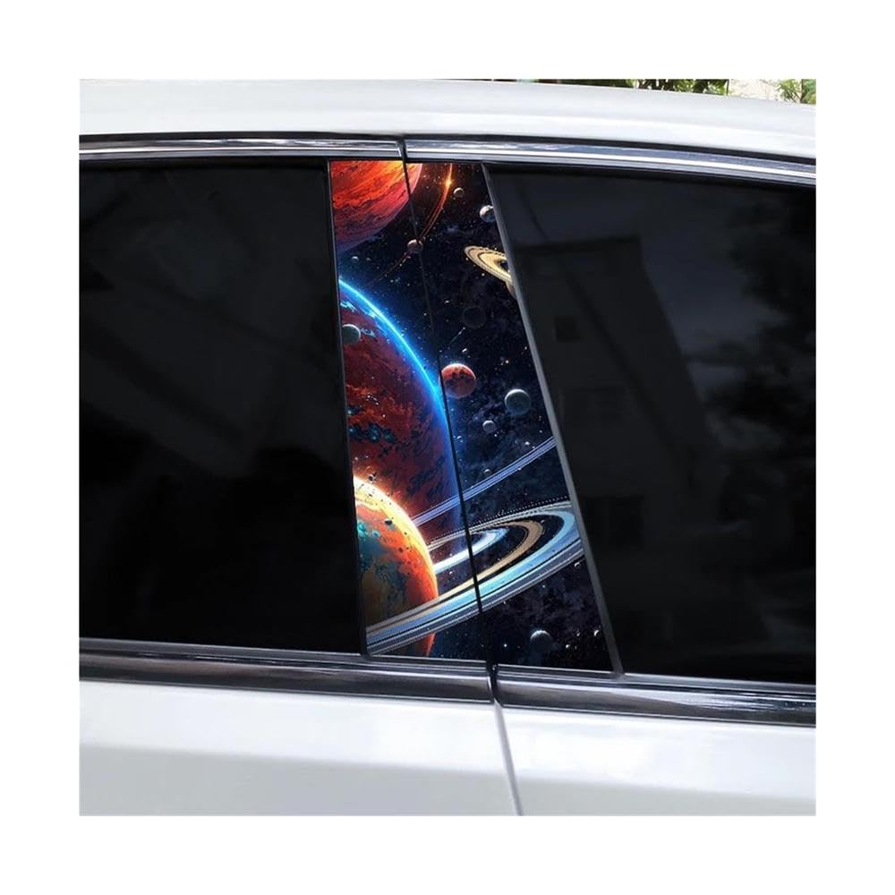 Body Parts 2PCS Car Center Pillar Sticker Snow Mountain Car B-Pillar Sticker DIY(Type A)