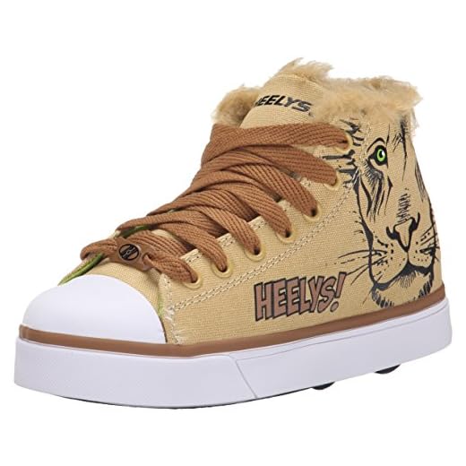 Heelys Zoo Crew Skate Shoe (Little Kid/Big Kid), Lion, 1 M US Little Kid