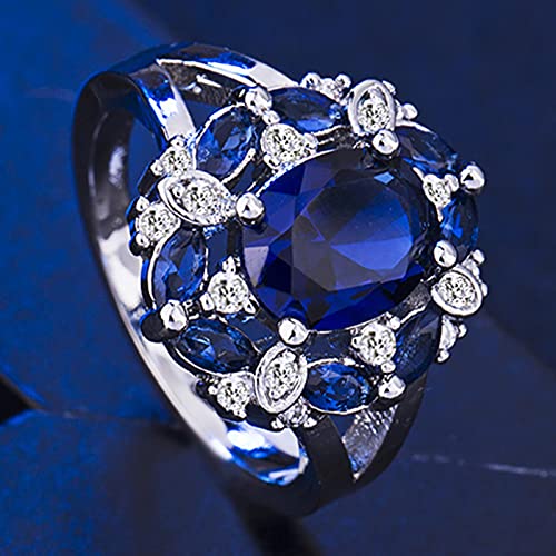 Bague en zircon argentée confortable anti-ternissement pour femme