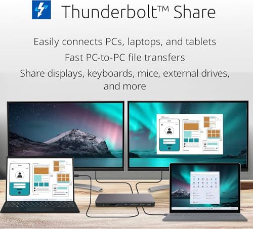 Image of Kensington SD5768T EQ Thunderbolt 4 Docking Station, Dual 4K@60Hz via HDMI /TB4 Ports, 96W Charging, SD /Micro SD Card Slots, Ethernet, Audio, Supports Thunderbolt Share (K35381NA)