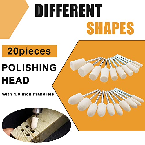 Fotybei FOTYBEI-POLISHING 80Pcs Polishing Buffing Wheel For Dremel Polishing Kit, Wool Felt Polishing Wheel For Dremel Rotary Tool Accessories thumb #4