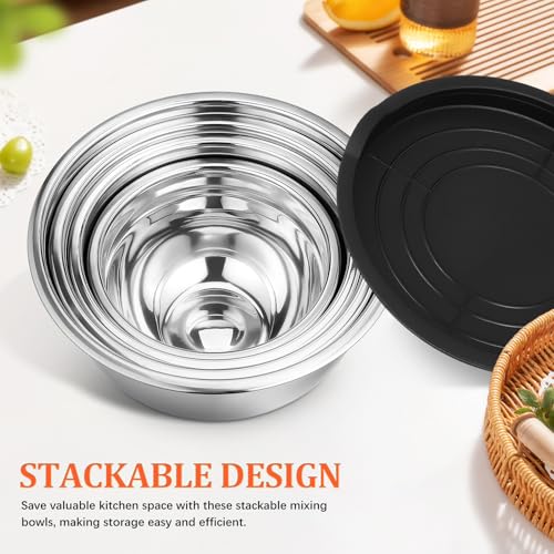 Set de 4 tazones de acero inoxidable con tapas operitacx miniatura 3