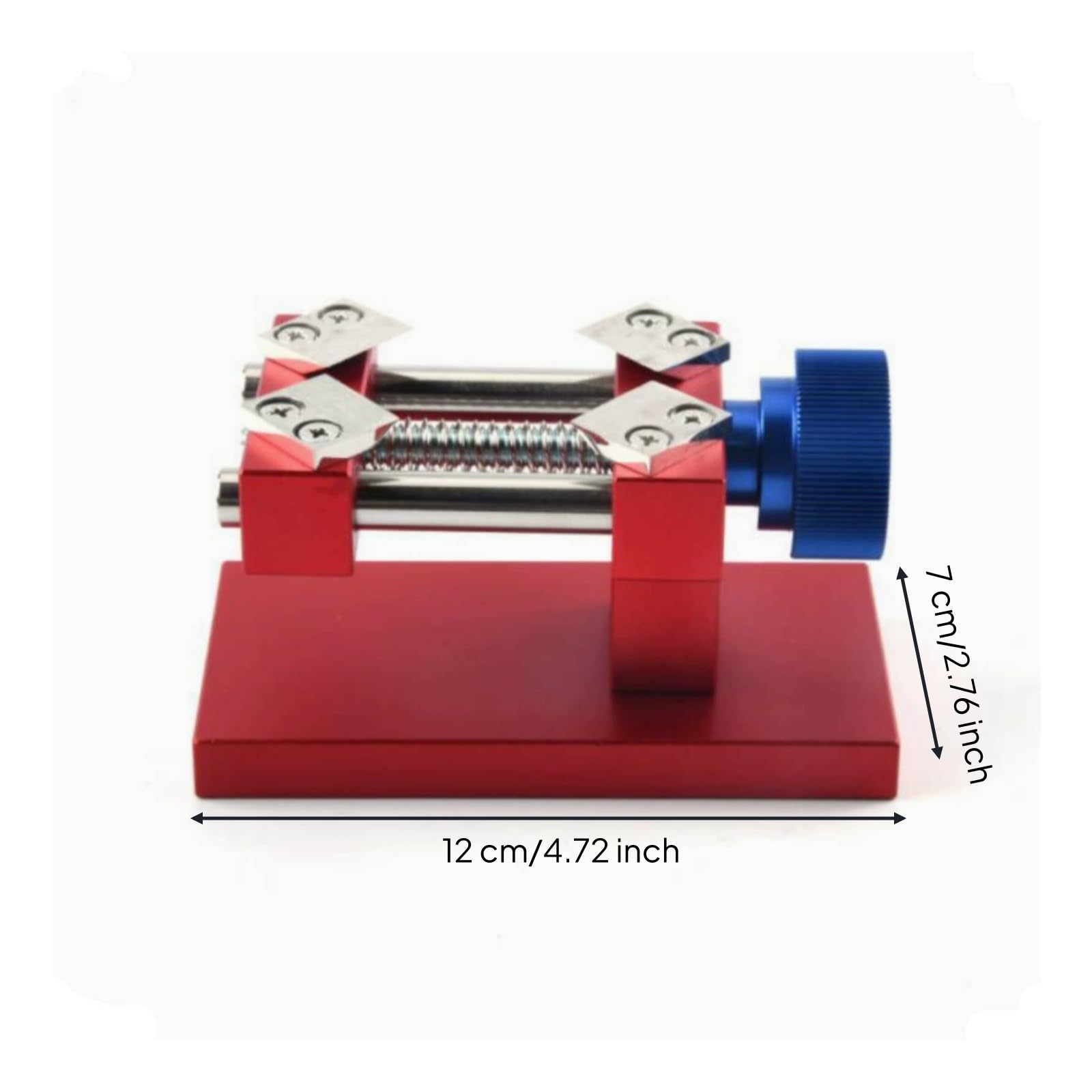Herramienta de Relojería Abridor de Bisel Extractor de Cristal Removedor de Tapa Ajustable de Precisión en Aluminio y Acero con Base Estable Adecuada