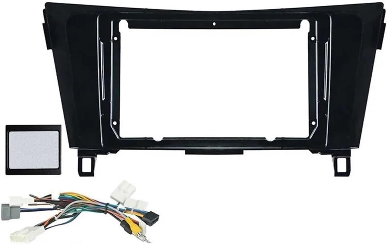 Car 9 Inch Car Fascia Panel Audio Fitting in-Dash 2din Car Radio Frame Adaptor Kit for Nissan for Qashqai for X-Trail 2015-2018 Radio Frame