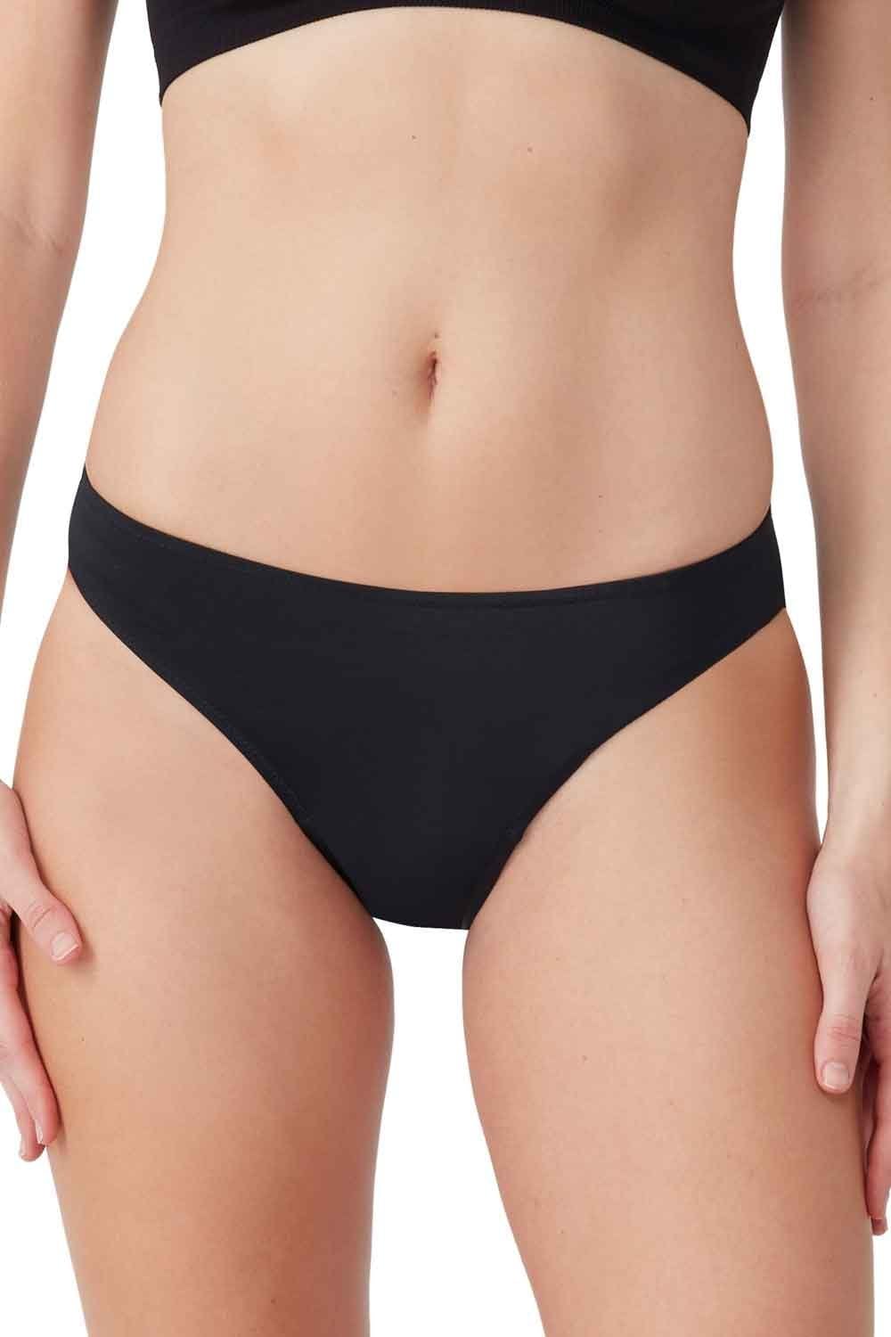 Love Luna Period Swim Bikini Brief Menstrual Swimwear 12-14 Black