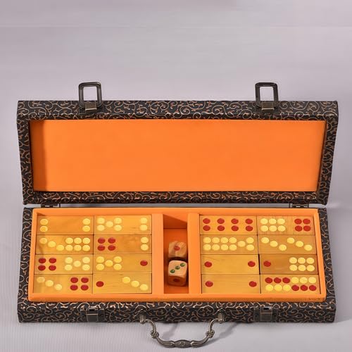 Set de Mahjong Paijiu de Madera Natural miniatura 5