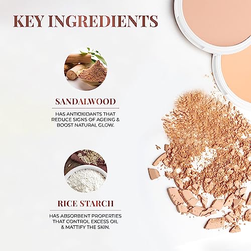 Just Herbs Oil Control Radiance Booster Age Defying Compact Powder for face Makeup 9g - Image 6