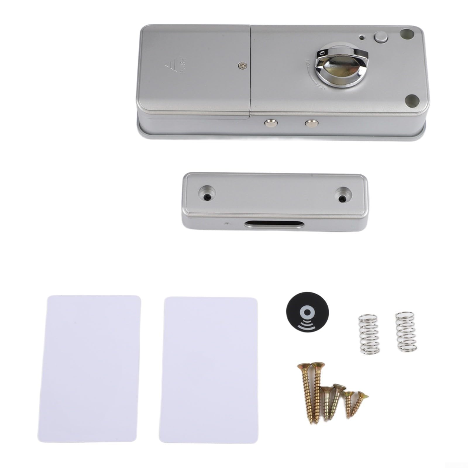 HpLive Para cerradura de puerta inteligente invisible para control de aplicación de madera (plata) | Para un diseño invisible, integración perfecta en madera, mayor seguridad contra robos, aspecto moderno