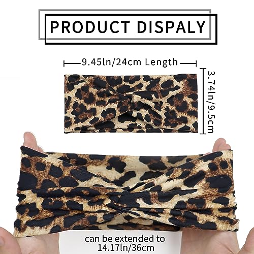 Kavya Wide Hair bands for Women Boho Headbands for Women's Hair Elastic Soft 6 Pieces Headband Print Head bands Adult Women Accessories Yoga Sports Hairband Multicoloured Thin Headscarf - Image 2