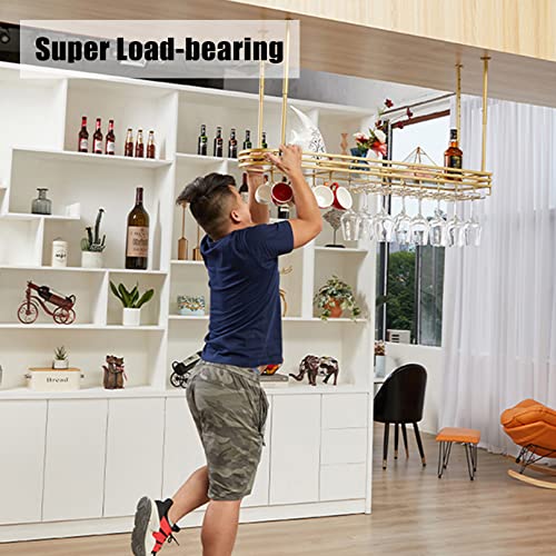 Support bouteilles vin suspendu vintage casier inversé - 3