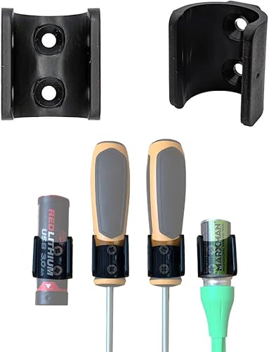 StealthMounts Uni Mounts - Paquete de 5 unidades | Soporte universal para marcadores de tiza, destornilladores, baterías de litio USB, color negro,