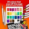 ARTISTRO 24 Metallic Acrylic Paint Markers - Paint Pens for Drawing, Brush + Fine Tips - For Fabric, Rock, Glass, Wood, DIY - Art & Craft Supplies for Adults, Teens, Kids - Teacher Appreciation Gift #1