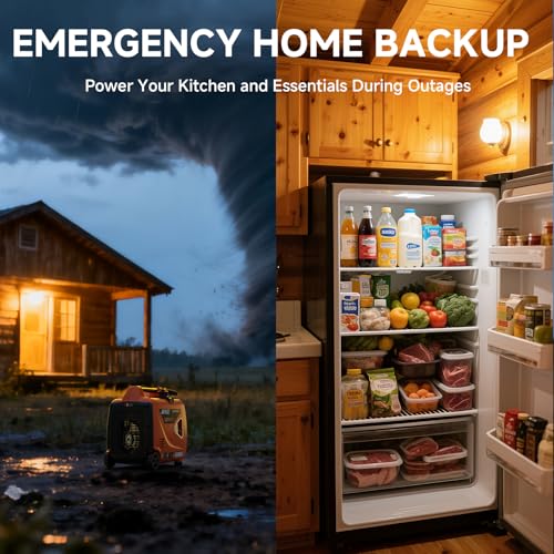 Image of Dual Fuel Inverter Generator 4300W with Wheel Kit, Portable Generator 3-Way Remote /Electric /Recoil Start, Auto-Switch, Ultra-Quiet for RV Camping & Home Backup