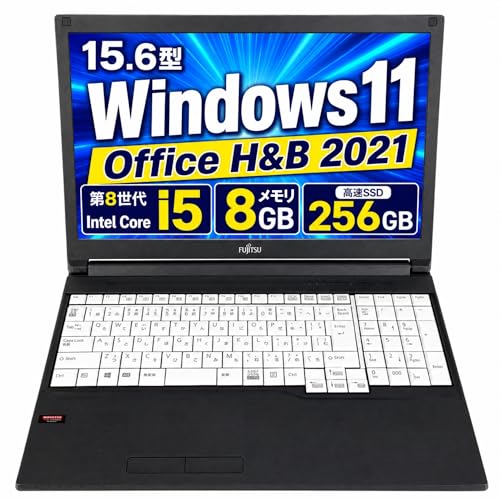 �y�����ςݕi�z �m�[�g�p�\�R�� LIFEBOOK-A579 A749 ��8���� Core i5 / 8GB / 256GB SSD/�e���L�[�t��/DVDROM / Windows11 Pro/MS?Office?H&B2021