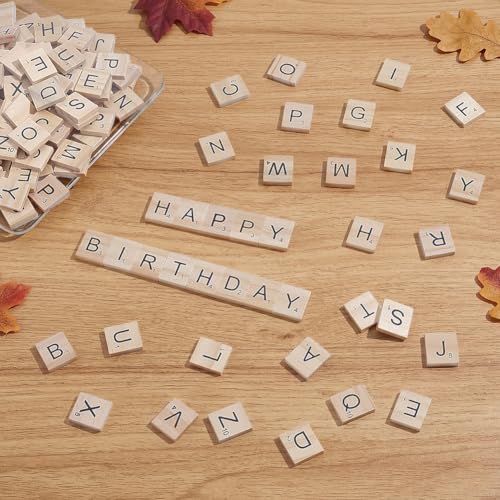 2000 piezas azulejos de letras de madera A-Z miniatura 4