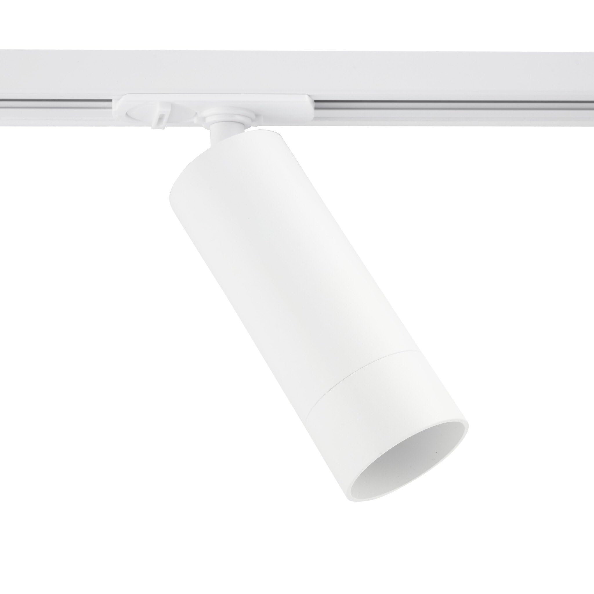 Ledvion - Foco de Carril, Carril Monofasico, Solo foco de riel monofásico, Blanco, 1x Foco de techo Orientable GU10, Lampara techo, plafon led techo cocina, luces led, focos led interior techo