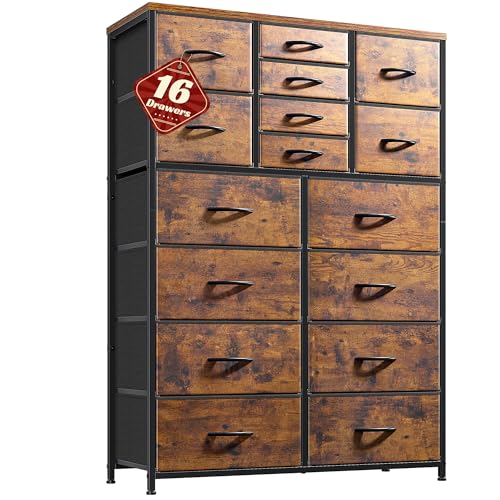 Romorgniz 57“H Dresser for Bedroom with 16 Drawers,Fabric Dressers & Chests of Drawers for...