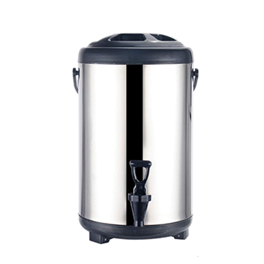 Barril térmico Comercial, Cubo para té con Leche Caliente y fría, urna Grande de Acero Inoxidable para café, Recipiente Aislante para Sidra Caliente, Chocolate Caliente y té, Fiestas,