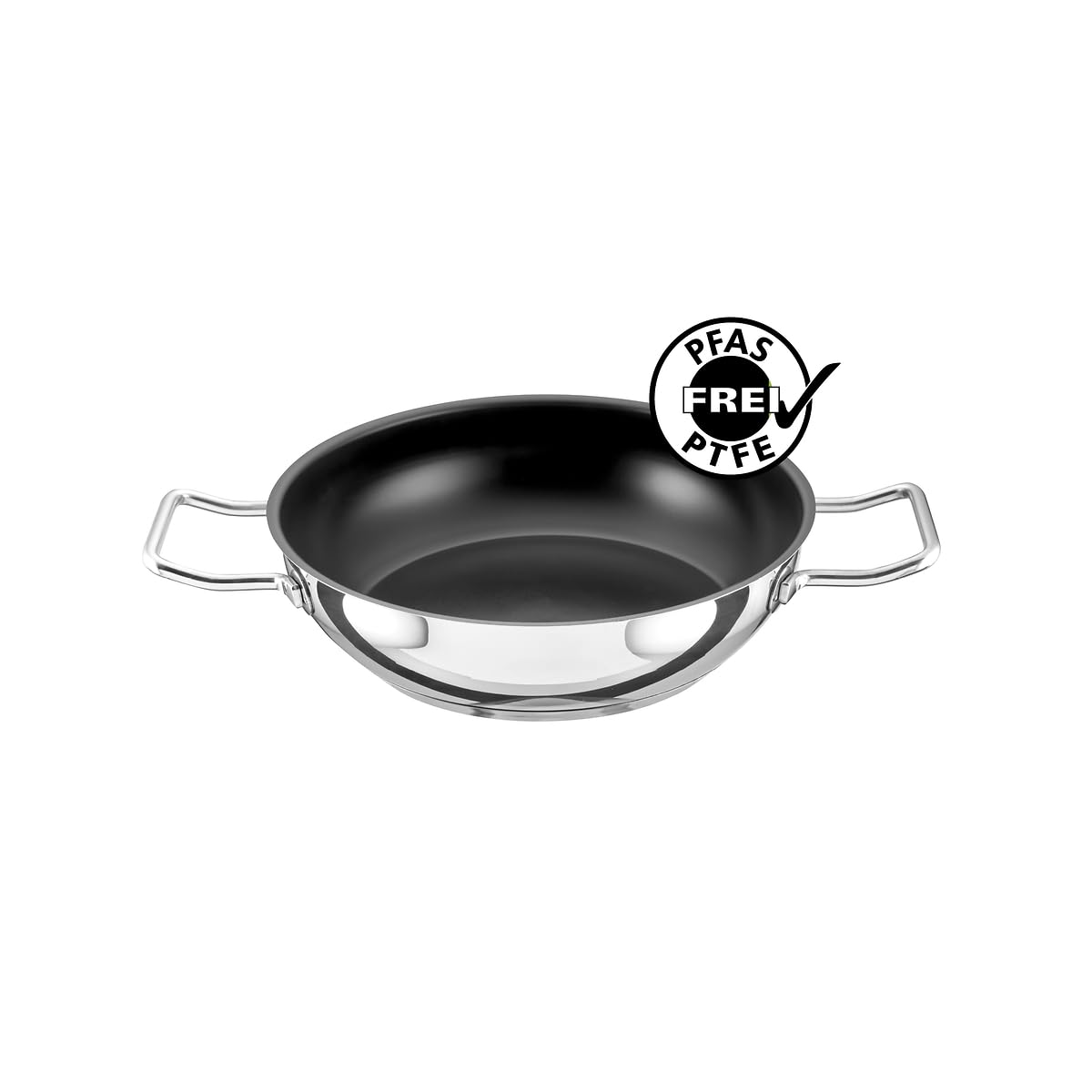 GastroSUS 163151-24 Industar Plus - Sartén honda con estructura de superficie UniverSUS (24 cm, acero inoxidable)