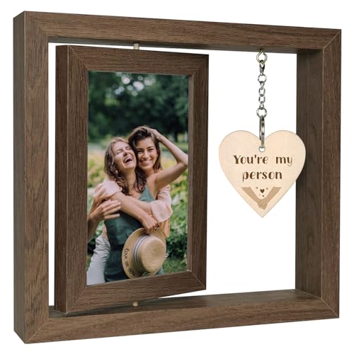 EYITUPC Youre My Person Picture Frame Gifts Rustic Best Friends Birthday Gifts for Women BFF Bestfriend Besties Soul Sisters Big Sis Display Two 4x6