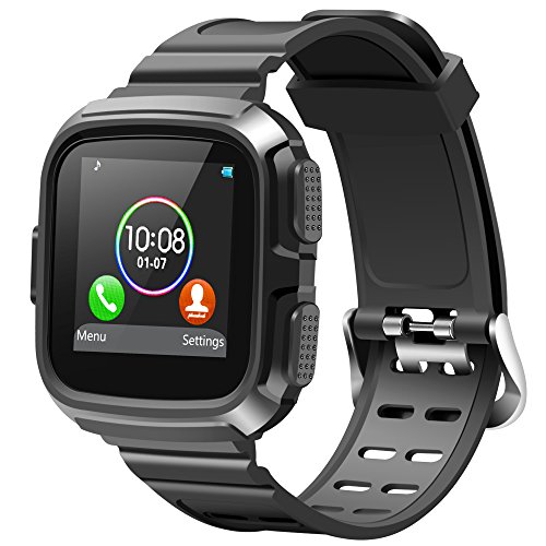 Caramote Compatible for Versa Bands with Case, Resilient Protective Case with Accessory Strap Compatible for Versa Fit bit Versa/Versa Lite/Versa SE/Versa 2 Smart Fitness Watch (Black)